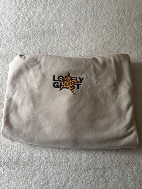 LONELY GHOST Beige Women's Sweater with Leopard Star Graphic